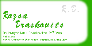 rozsa draskovits business card